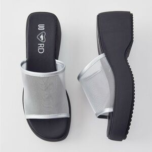 NEW! ROCKET DOG Lennox Mesh Platform Sandal in Silver